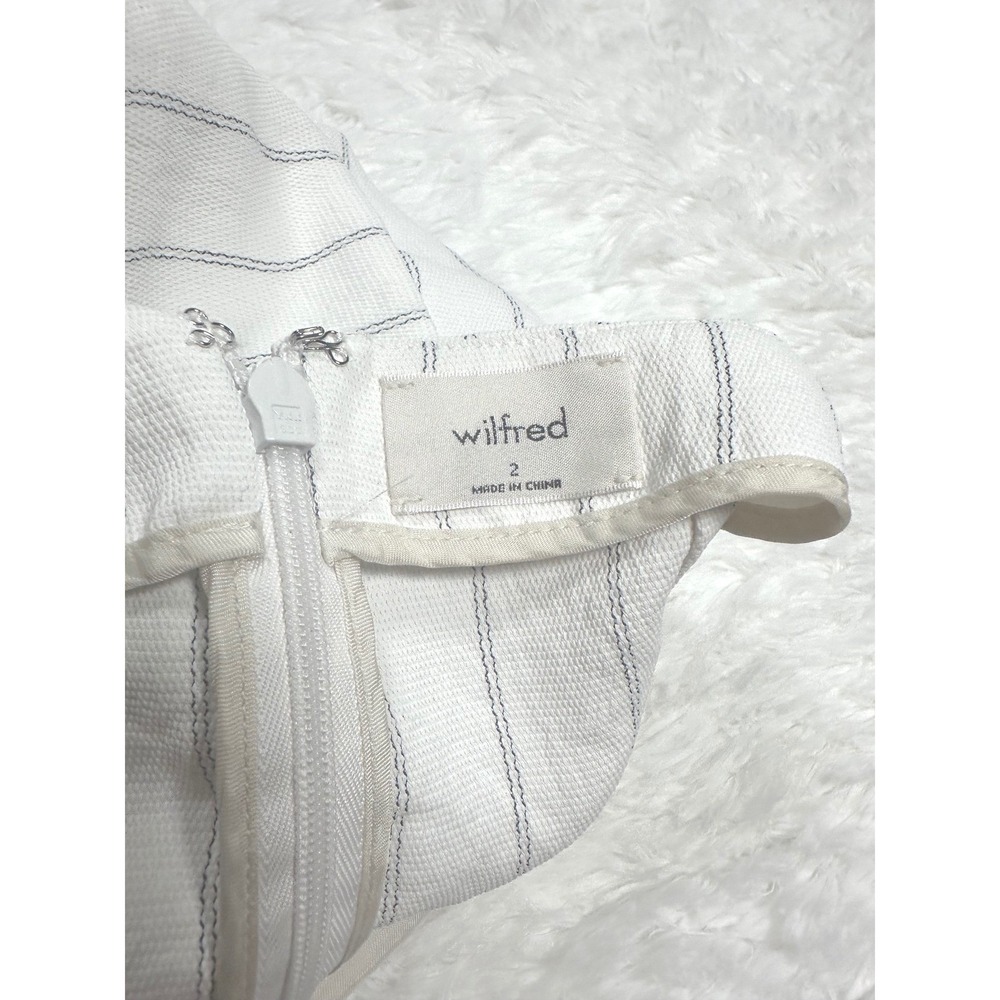 Aritizia Wilfred Ecoulement Romper White/Black Striped Sleeveless Size 2 - Picture 3 of 3